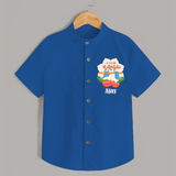 Naa Modati Krishnashtami Shirt | Personalized Baby Shirt for Krishnashtami - COBALT BLUE - 0 - 6 Months Old (Chest 23")