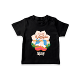 Naa Modati Krishnashtami T-shirt | Personalized Baby T-shirt for Krishnashtami - BLACK - 0-5 Months Old (Chest 17")
