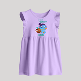 Celebrate Naa Modati Krishnashtami Baby Frock | Personalized Outfit for Baby's First Krishnashtami - LILAC - 0 - 3 Months Old (Chest 17")