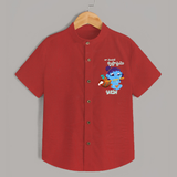 Celebrate Naa Modati Krishnashtami Shirt | Personalized Outfit for Baby's First Krishnashtami - RED - 0 - 6 Months Old (Chest 23")