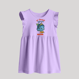 Naa Modati Krishnashtami Special Baby Frock | Personalized Baby Outfit for the Occasion - LILAC - 0 - 3 Months Old (Chest 17")