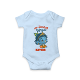 Naa Modati Krishnashtami Special Romper/onesie | Personalized Baby Outfit for the Occasion - BABY BLUE - New Born (Chest 14")