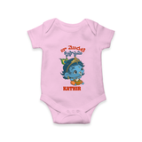 Naa Modati Krishnashtami Special Romper/onesie | Personalized Baby Outfit for the Occasion - BABY PINK - New Born (Chest 14")