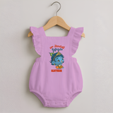 Naa Modati Krishnashtami Special Romper Frock | Personalized Baby Outfit for the Occasion - BABY PINK - 0 - 3 Months Old (Chest 19")