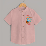 Maiya Ka Natkhat Kanhaiya Shirt | Personalized Shirt for Krishna's Mischief - PEACH - 0 - 6 Months Old (Chest 23")