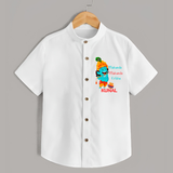 Mukunda Mukunda Krishna Shirt | Personalized Baby Shirt for Krishna Jayanthi - WHITE - 0 - 6 Months Old (Chest 23")