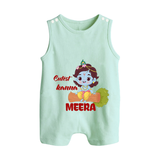 Cutest Kanna Romper Suit | Custom Baby Romper Suit for Your Little Kanna - MINT GREEN - 0 - 5 Months Old (Chest 18")