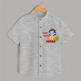 Cutest Kanna Shirt | Custom Baby Shirt for Your Little Kanna - GREY - 0 - 6 Months Old (Chest 23")