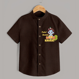 Cutest Kanna Shirt | Custom Baby Shirt for Your Little Kanna - CHOCOLATE BROWN - 0 - 6 Months Old (Chest 23")