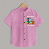 Butter Thief On Duty Shirt | Personalized Baby Shirt for Krishna's Mischief - BABY PINK - 0 - 6 Months Old (Chest 23")