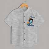 Little Krishna Shirt | Custom Baby Shirt for Your Little Krishna - GREY - 0 - 6 Months Old (Chest 23")