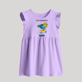 Little Maakhanchor Baby Frock | Custom Baby Frock for Krishna's Little Butter Thief - LILAC - 0 - 3 Months Old (Chest 17")