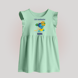 Little Maakhanchor Baby Frock | Custom Baby Frock for Krishna's Little Butter Thief - MINT GREEN - 0 - 3 Months Old (Chest 17")