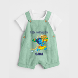 Little Maakhanchor Dungaree Set | Custom Dungaree Set for Krishna's Little Butter Thief - MINT GREEN - 0 - 5 Months Old (Chest 18")