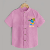 Little Maakhanchor Shirt | Custom Shirt for Krishna's Little Butter Thief - BABY PINK - 0 - 6 Months Old (Chest 23")