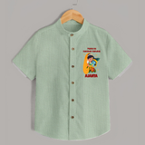 Maiya Ka Natkhat Nandlal Shirt | Personalized Shirt for Krishna's Mischievous Side - MINT GREEN - 0 - 6 Months Old (Chest 23")