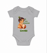 My First Janmashtami Makhan Chor Krishna Print Romper
