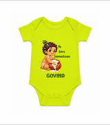 My First Janmashtami Makhan Chor Krishna Print Romper
