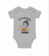 My First Janmashtami Krishna With Cow & Matki Print Romper