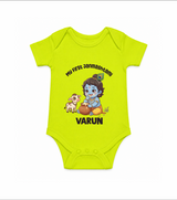 My First Janmashtami Krishna With Cow & Matki Print Romper