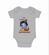 Cute Krishna Makhan Matki Print Romper