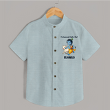 Professional Makhan Chor Krishna Print Shirt - ARCTIC BLUE - 0 - 6 Months Old (Chest 23")