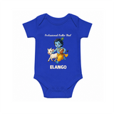 Professional Makhan Chor Krishna Print Romper - COBALT BLUE - New Born (Chest 14")