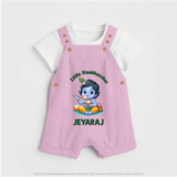 Little Maakhan Chor Butter Delight Print Dungaree - BABY PINK - 0 - 5 Months Old (Chest 18")