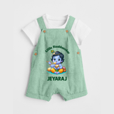 Little Maakhan Chor Butter Delight Print Dungaree - MINT GREEN - 0 - 5 Months Old (Chest 18")