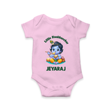 Little Maakhan Chor Butter Delight Print Romper - BABY PINK - New Born (Chest 14")