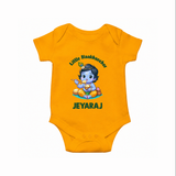 Little Maakhan Chor Butter Delight Print Romper - CHROME YELLOW - New Born (Chest 14")