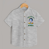 Little Maakhan Chor Butter Delight Print Shirt - GREY - 0 - 6 Months Old (Chest 23")