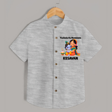 Yashoda Krishna Motherly Love Print Shirt - GREY - 0 - 6 Months Old (Chest 23")