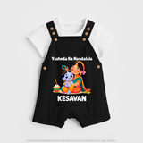 Yashoda Krishna Motherly Love Print Dungaree - BLACK - 0 - 5 Months Old (Chest 18")