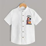 Yashoda’s Little Krishna Blessings Print Shirt - WHITE - 0 - 6 Months Old (Chest 23")