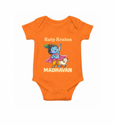Cute Krishna Cow & Flute Theme Print Romper