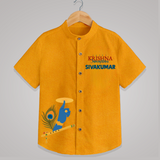 Little Govinda Flute Player Printed Shirt - CHROME YELLOW - 0 - 6 Months Old (Chest 23")