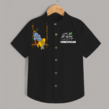 Krishna Swing Celebration Illustration Printed Shirt - BLACK - 0 - 6 Months Old (Chest 23")