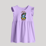 My First Krishnashtami Baby Frock | Personalized Baby Frock for Krishnashtami - LILAC - 0 - 3 Months Old (Chest 17")
