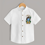 My First Krishnashtami Shirt | Personalized Baby Shirt for Krishnashtami - WHITE - 0 - 6 Months Old (Chest 23")