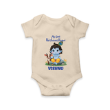 Celebrate My First Krishnashtami | Custom Romper/Onesie for Krishna's Birthday - IVORY - New Born (Chest 14")