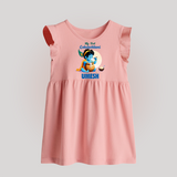 My First Gokulashtami Baby Frock | Personalized Baby Frock for Gokulashtami - BABY PINK - 0 - 3 Months Old (Chest 17")