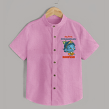 My First Krishnashtami Festive Shirt | Personalized Baby Shirt for Krishna's Birth - BABY PINK - 0 - 6 Months Old (Chest 23")