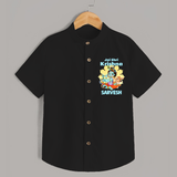 Jai Shri Krishna Shirt | Custom Baby Shirt Celebrating Lord Krishna - BLACK - 0 - 6 Months Old (Chest 23")