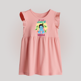Meri Pehli Janmashtami Baby Frock | Personalized Baby Outfit for First Janmashtami - BABY PINK - 0 - 3 Months Old (Chest 17")