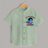 Meri Pehli Janmashtami Special Shirt | Personalized Baby Outfit for Krishna Jayanthi - MINT GREEN - 0 - 6 Months Old (Chest 23")