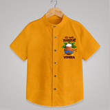 Meri Pehli Janmashtami Shirt | Personalized Outfit for Your Baby's First Janmashtami Celebration - CHROME YELLOW - 0 - 6 Months Old (Chest 23")