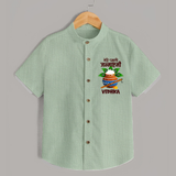 Meri Pehli Janmashtami Shirt | Personalized Outfit for Your Baby's First Janmashtami Celebration - MINT GREEN - 0 - 6 Months Old (Chest 23")