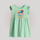 Haathi Ghoda Paalki Jai Kanhaiya Laal Ki Baby Frock | Custom Baby Frock for Krishna Celebrations - MINT GREEN - 0 - 3 Months Old (Chest 17")