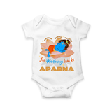 Haathi Ghoda Paalki Jai Kanhaiya Laal Ki Romper | Custom Baby Romper for Krishna Celebrations - WHITE - New Born (Chest 14")
